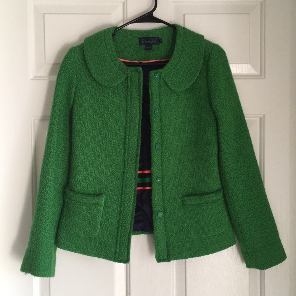 Boden Green Wool Blazer - Sz 8